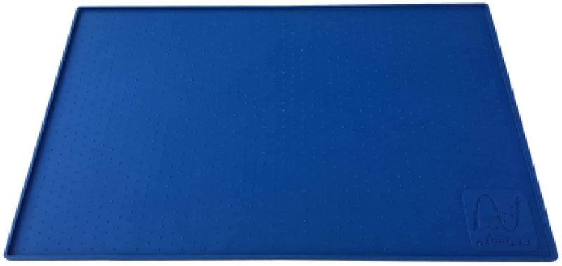 Happilax Silicone Feeding Mat For Dog, Puppy And Cat Food Or Water Bowl, Black