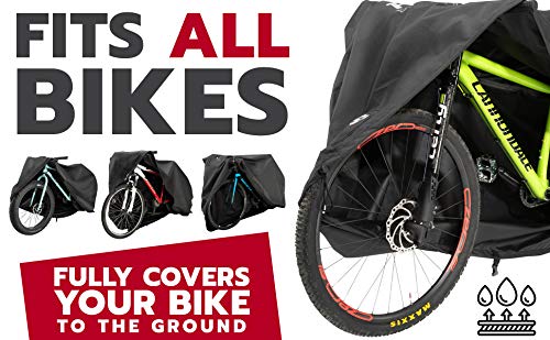 Pro Bike Cover For Outdoor Bicycle Storage - Large - Heavy Duty Ripstop Material