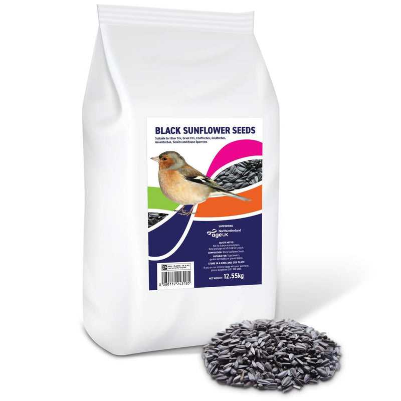 Natural Bird Seeds For Wild Birds  Black Sunflower Bird Seeds  1255kg Premium