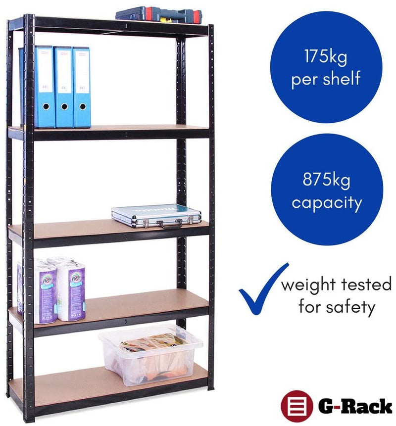 Garage Shelving Units: 180Cm X 90Cm X 30Cm | Heavy Duty Racking Shelves For Storage - 4