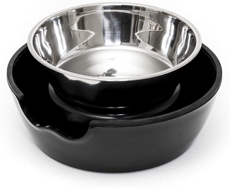 Happilax Non-Skid Melamine Dog Bowl With Removable Stainless-Steel Bowl, 700