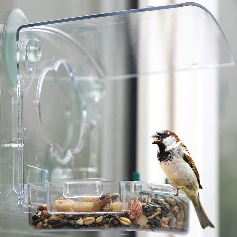 3-In-1 Window Bird Feeder - Made Of Transparent Acrylic Glass, Window Bird Feeder