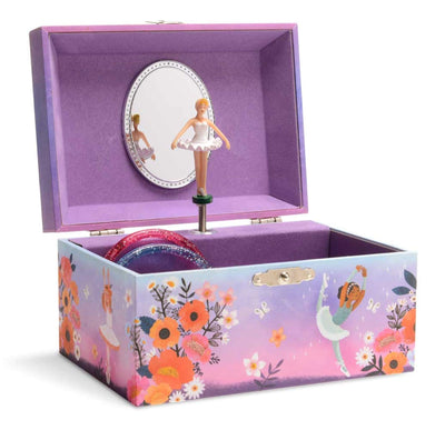 Girl'S Musical Jewelry Storage Box With Spinning Horse, Barn Design, Home