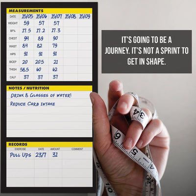 Dry Erase Workout Log Calendar - 30 X 61Cm Gym Planner. Posters Include Exercise Planner