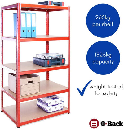 Garage Shelving Units: 180Cm X 90Cm X 60Cm | Heavy Duty Racking Shelves For Storage - 2