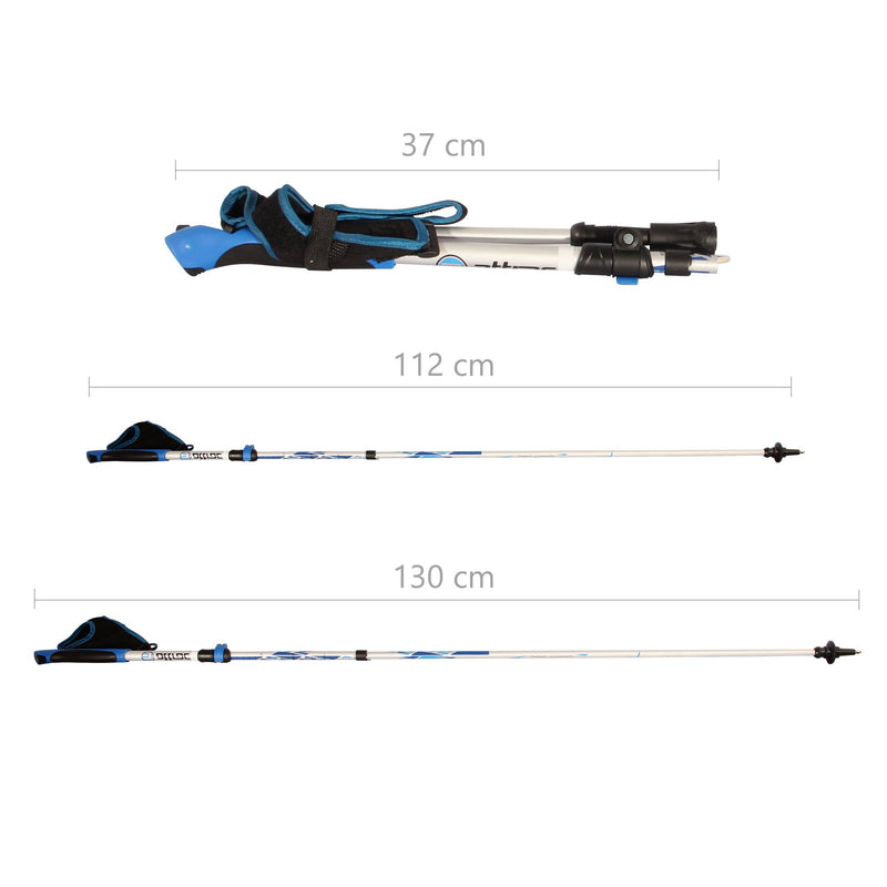 Nordic Walking Polestrekking Foldable Adjustable 37130cm With Click  Go