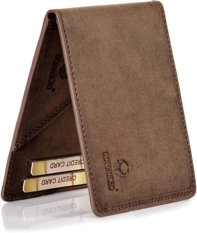Donbolso Slim Leather Wallet Madrid I Thin Wallet Without Coin Pocket I Card Holder