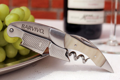 White Resin Corkscrews Wine Opener With Foil Cutter & Cap Remover, Manual Wine