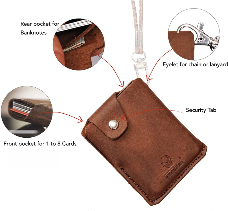 Donbolso Slim Wallet Bern I Genuine Leather Card Holder For Up To 8 Credit Cards I Small