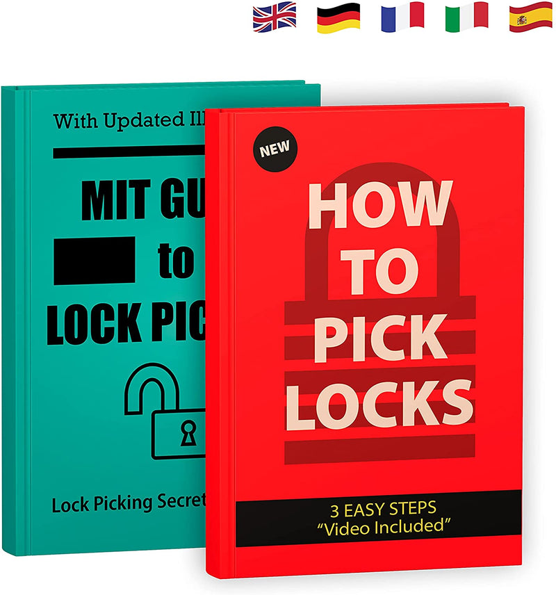 30-Piece Lock Picking Set With 3 Transparent Training Locks And Credit Card Lock Pick Tool