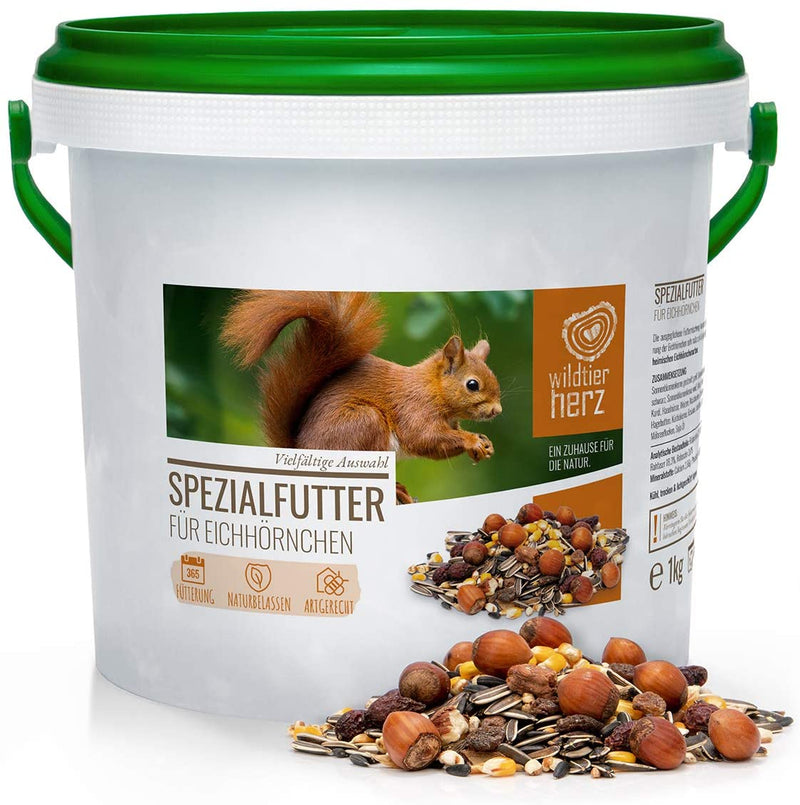 [1Kg] Squirrel Food Mix For Red Squirrels I Squirrel Feed With Hazelnuts, Corn