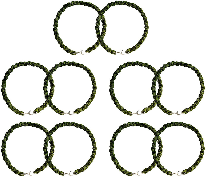5 Elastic Trouser Twists Military - 5 Pairs Of Green Twisters For Army Trousers, Army