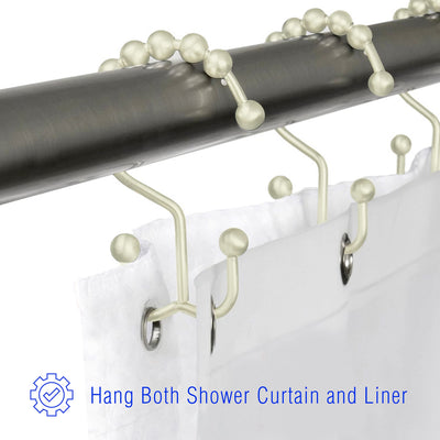 Double Shower Curtain Hooks Rings