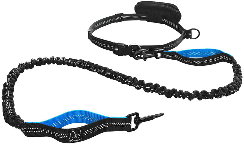 Happilax Dog Jogging Lead, Elastic Reflective Lead With Belly Strap, Up To 100 Kg, 120