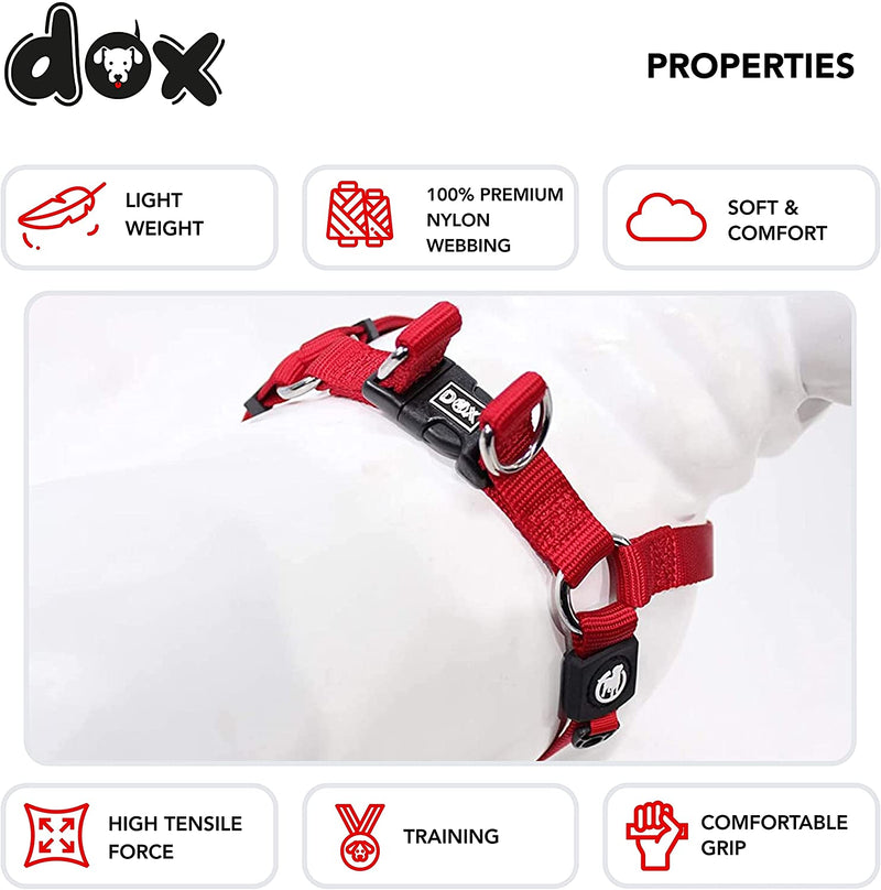 Ddoxx Dog Harness Nylon, Step-In, Adjustable | Many Colors & Sizes | For Small, Medium