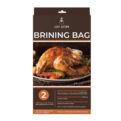 Brining Bags For Turkey - Extra Large Turkey Brine Bags (2 Pack) Size: 22"X23