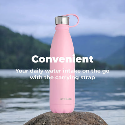 Hydrate Super Insulated Stainless Steel Water Bottle - Bpa Free, Vacuum Flask - 750 ml