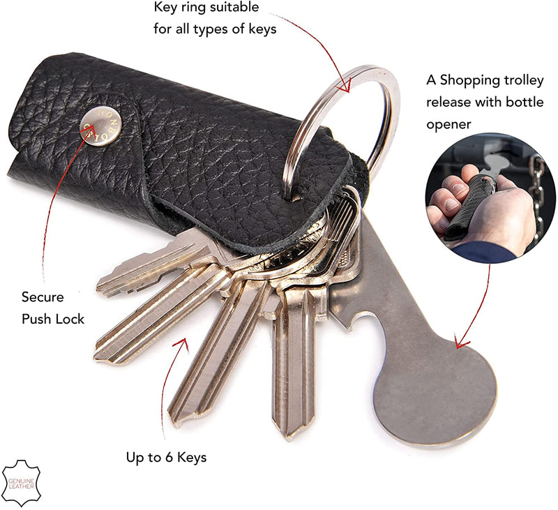 Donbolso Key Organizer Colt I Compact Keychain With Shopping Trolley Token And Bottle