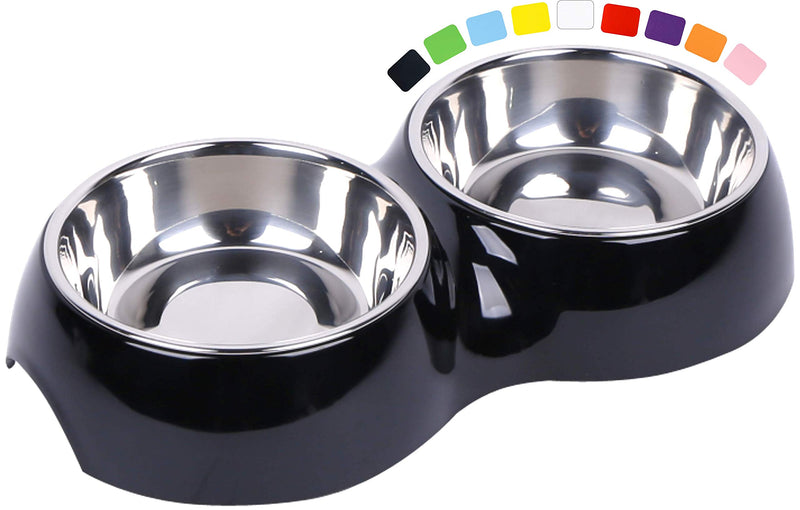 Double Feeding Bowl  Non Slip And Dishwasher Safe Melamine Bowl  2 X 350 Ml