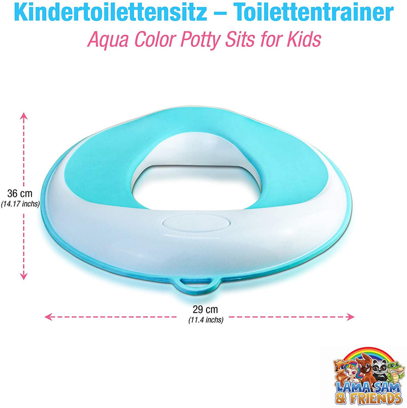 Lama Sam & Friends - Smart Plastic Potty For Baby And & Toddler (Aqua) (Toilet Seat Aqua