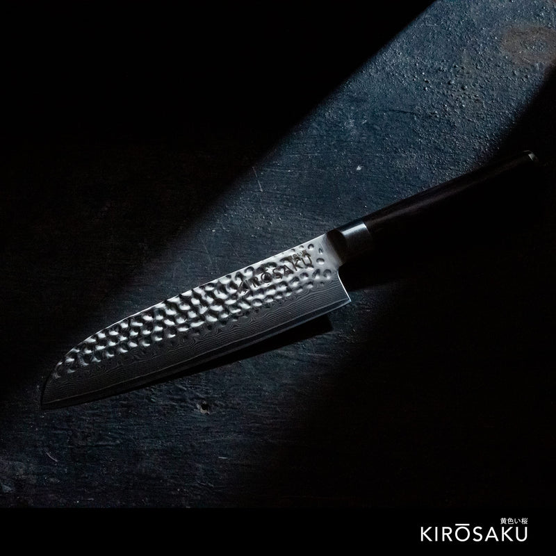 Santoku Knife Damascus 18cm - Enormously Sharp Santoku Chef&