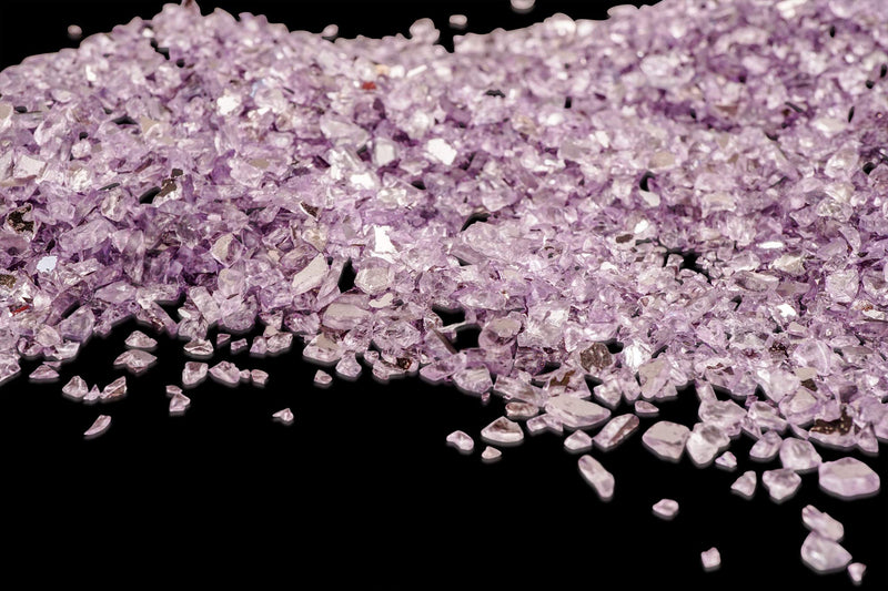 Mirror Granules Glass Stones Cullet Decoration Mirror Lilac 400g