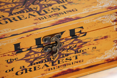 Wooden Pirate Treasure Chest 24x16x9cm Decorative Storage Box  Vintage
