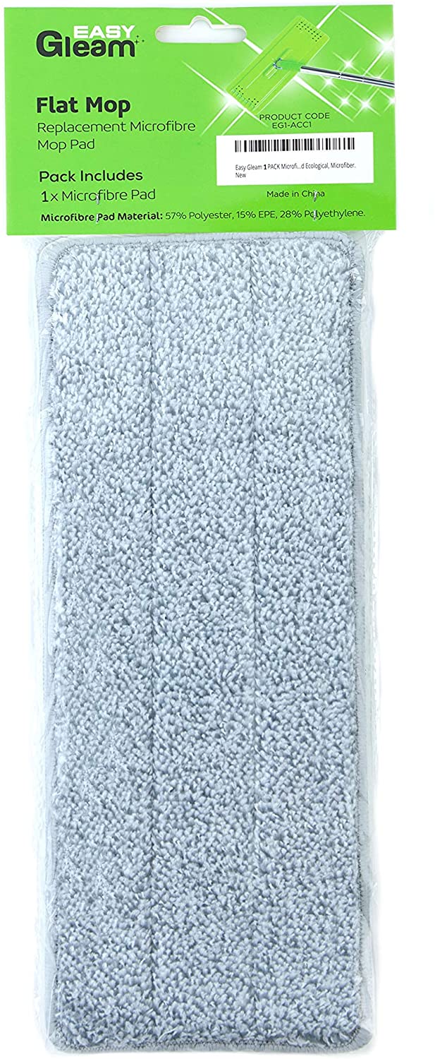 Easygleam 2 Pack Microfibre Mop Pad Replacement For Easygleam Flat Mop And Bucket