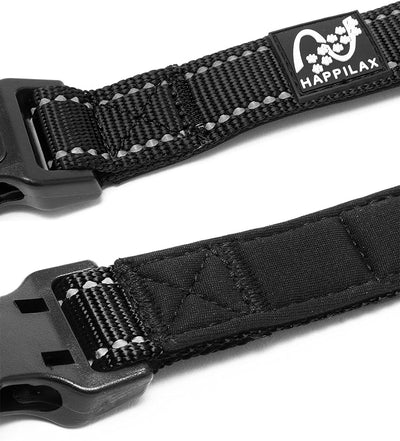 Happilax Adjustable, Reflective Padded Dog Collar With Strain Relief For Small Dogs, Neck