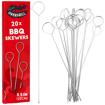 Bbq Skewers For Grilling: 50 Small Metal Skewers For Grilling, 4in Stainless