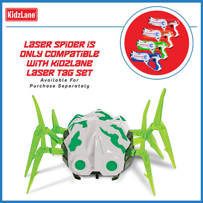 Kidzlane Laser Spider Target Robot Bug Crawls Around And Flips Over When Hit! Fun