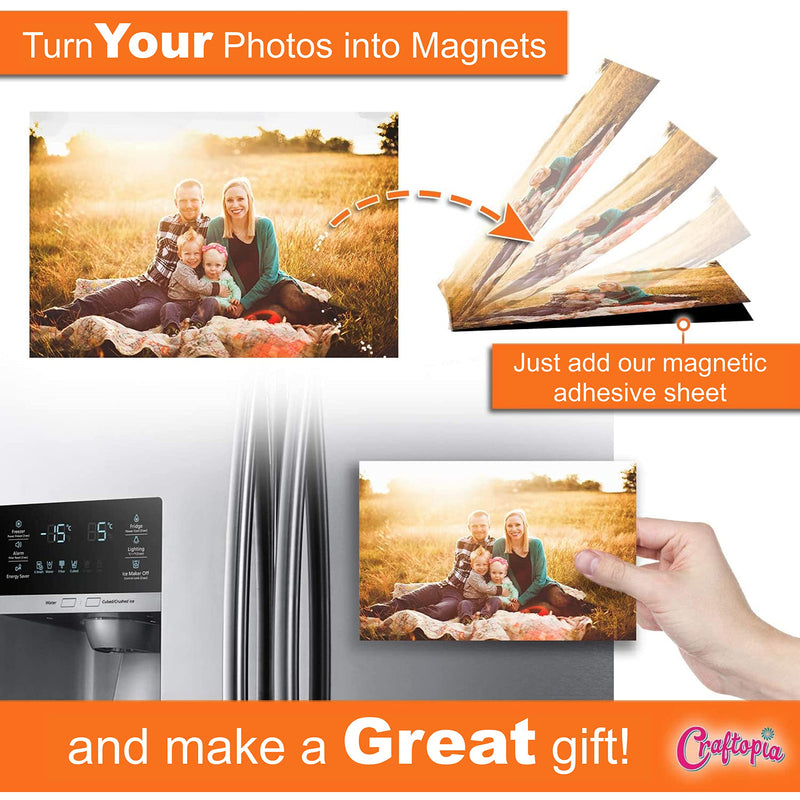 Magnets For Crafts 8" X 10" Pack Of 10  Magnetic Sheet For Your Photos