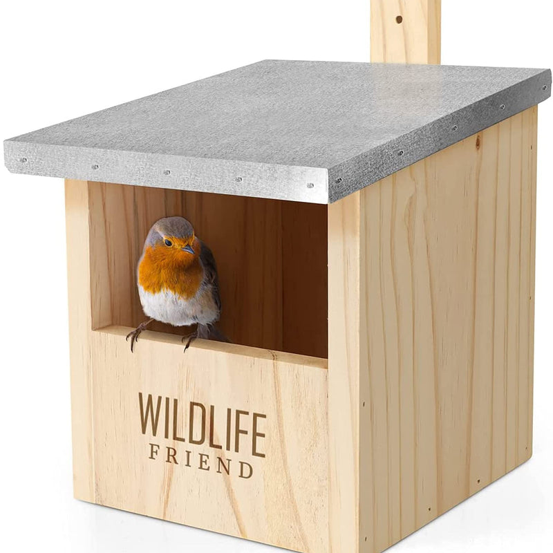 Nest Box For Robins  Halfcave Brooders  Made Of Pine Wood 100