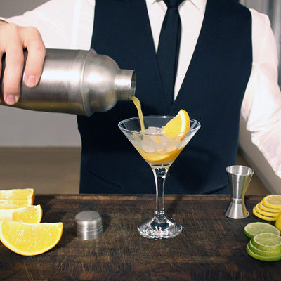 Home Bar Martini Shaker Set W/ A Double Jigger & Liquor Pourers By  - 24oz