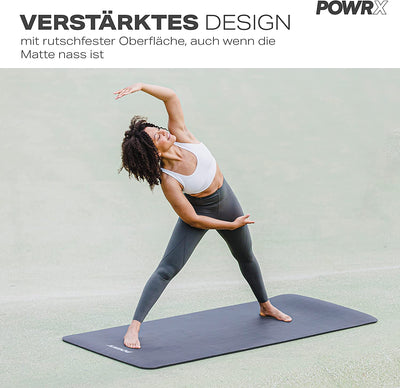 Powrx Gymnastics Mat Incl. Carry Strap And Workout, Exercise Mat, Yoga Mat, Phthalate