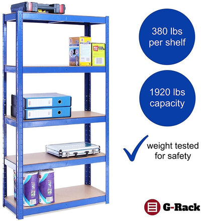 Garage Shelving Units: 180Cm X 90Cm X 40Cm | Heavy Duty Racking Shelves For Storage - 1
