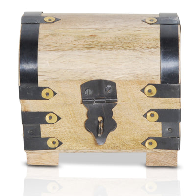 Wooden Pirate Treasure Chest  Decorative Storage Box Model Lady Juliet Small