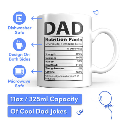 Dad Mug - White 11oz - Dad Gifts From Daughter - Best Dad Mug For The World'S