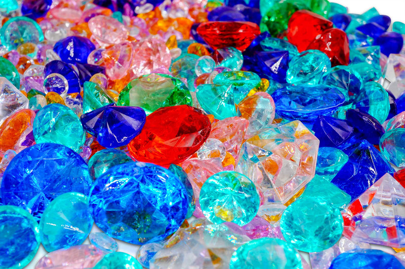 Mixed Gemstones Acrylic Diamonds For Kids Art Crafts And Wedding 400g  Mix