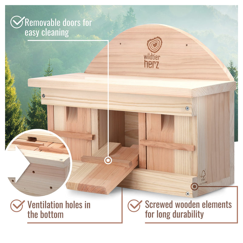 Nesting Box For Sparrows  Weatherproof Made From Untreated Fsc Wood Bird Box