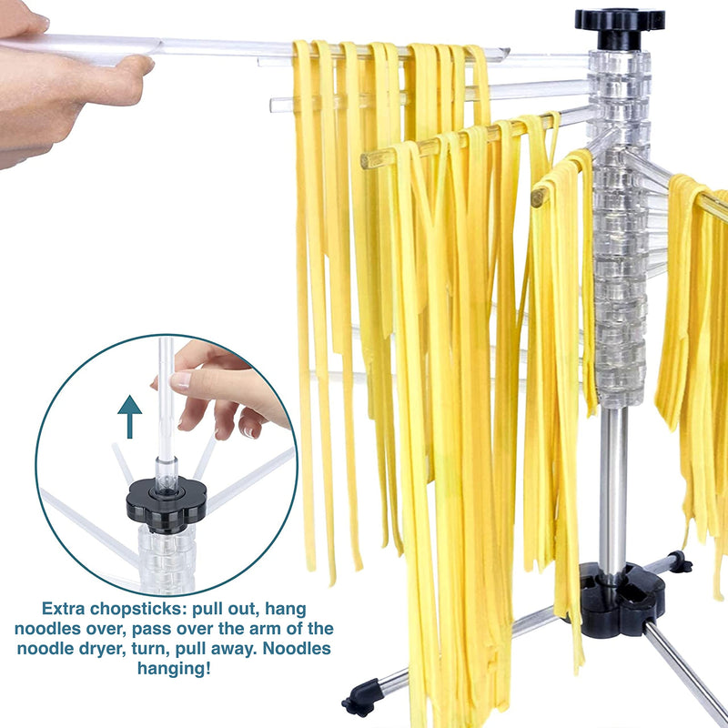 Collapsible Pasta Dryer  Pasta Drying Rack To Dry Fresh Pasta  16 Dryer Arms