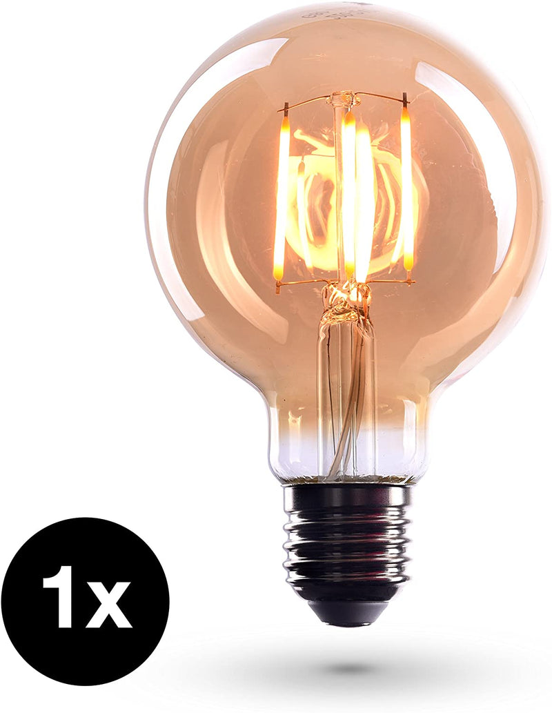 Crown Led Edison Light Bulb E27 Socket | Dimmable, 4 W, 2200 K Warm White, 230 V, El04