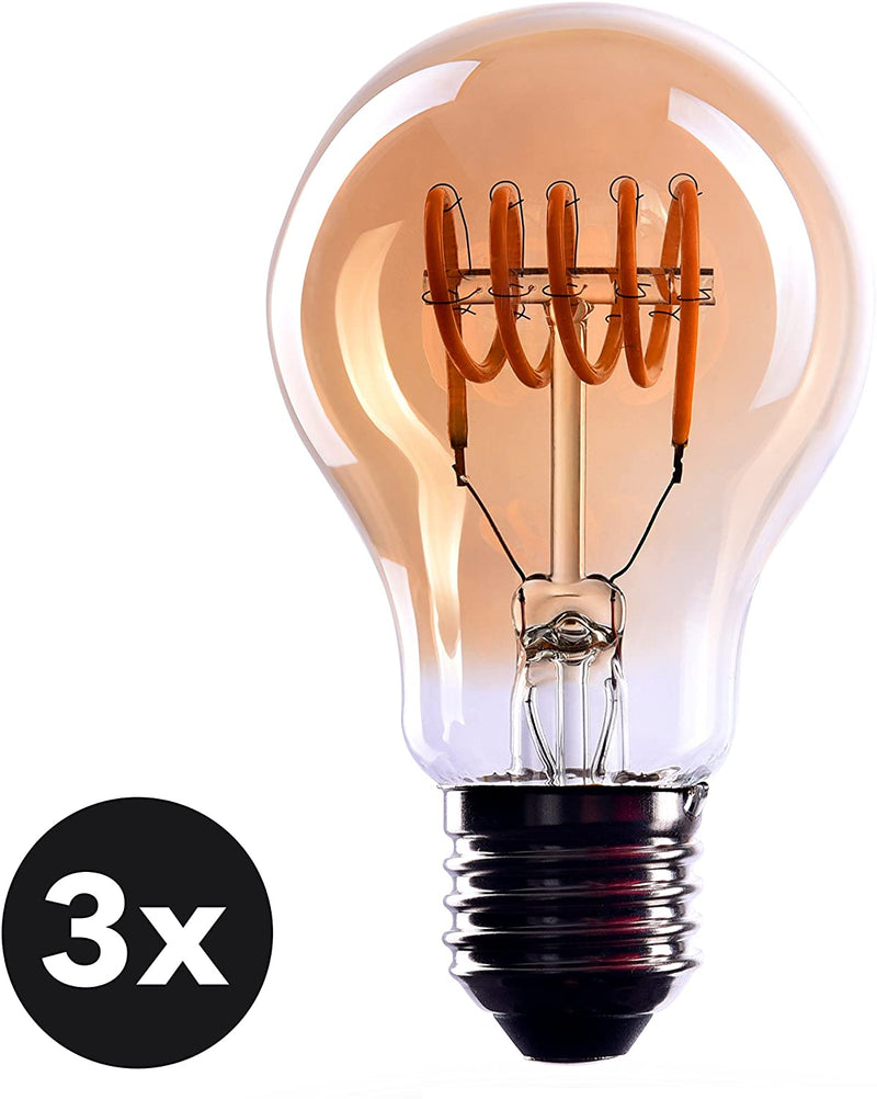 Crown Led 6X Edison Light Bulb E27 Socket | Dimmable, 4 W, 2200 K Warm White, 230 V, El03