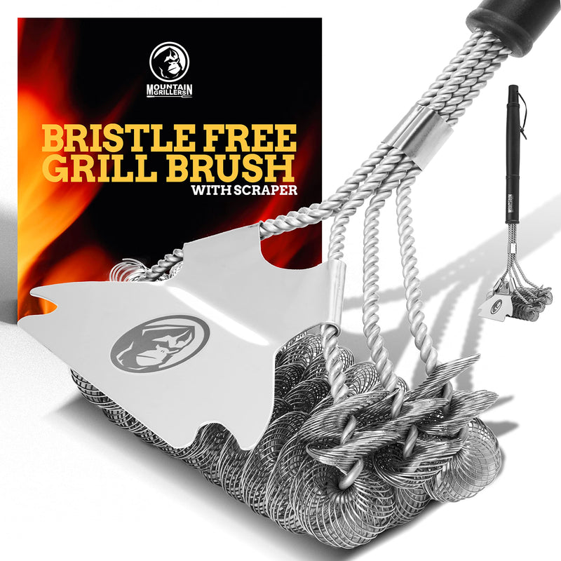 Grill Brush Bristle Free For Barbecue - Bbq Cleaning Brushes To Prevent Flare