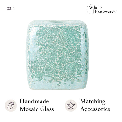 Mosaic Glass Tissue Holder  Elegant Decorative Tissue Cover  Bathroom
