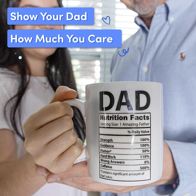 Dad Mug - White 11oz - Dad Gifts From Daughter - Best Dad Mug For The World&