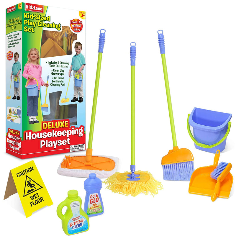 Kids Cleaning Set For Toddlers  Kids Play Broom, Mop And Cleaning Toys Set  Toy