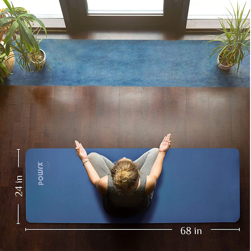 Yoga Mat Tpe With Bag  Exercise Mat For Workout  Non-Slip Large Yoga Mat