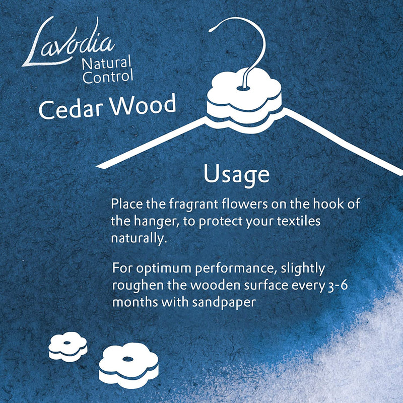 Moth Repellent For Wardrobes: 30X Cedar Wood Rings Against Clothes Moths, Cedar Flowers