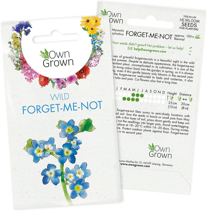 Grow Your Own Forget Me Not: Premium Wild Forget Me Not Seeds For Ca. 100 Forget Me Not